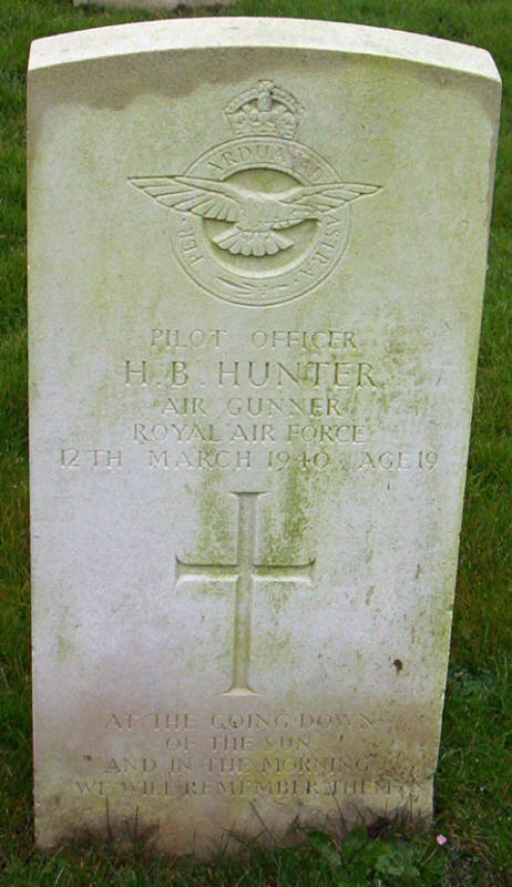 P/O Harry Blakeway Hunter<br/><br /><br />died March 12th, 1940